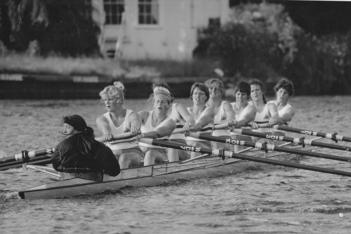 GB women's eight racing at HWR