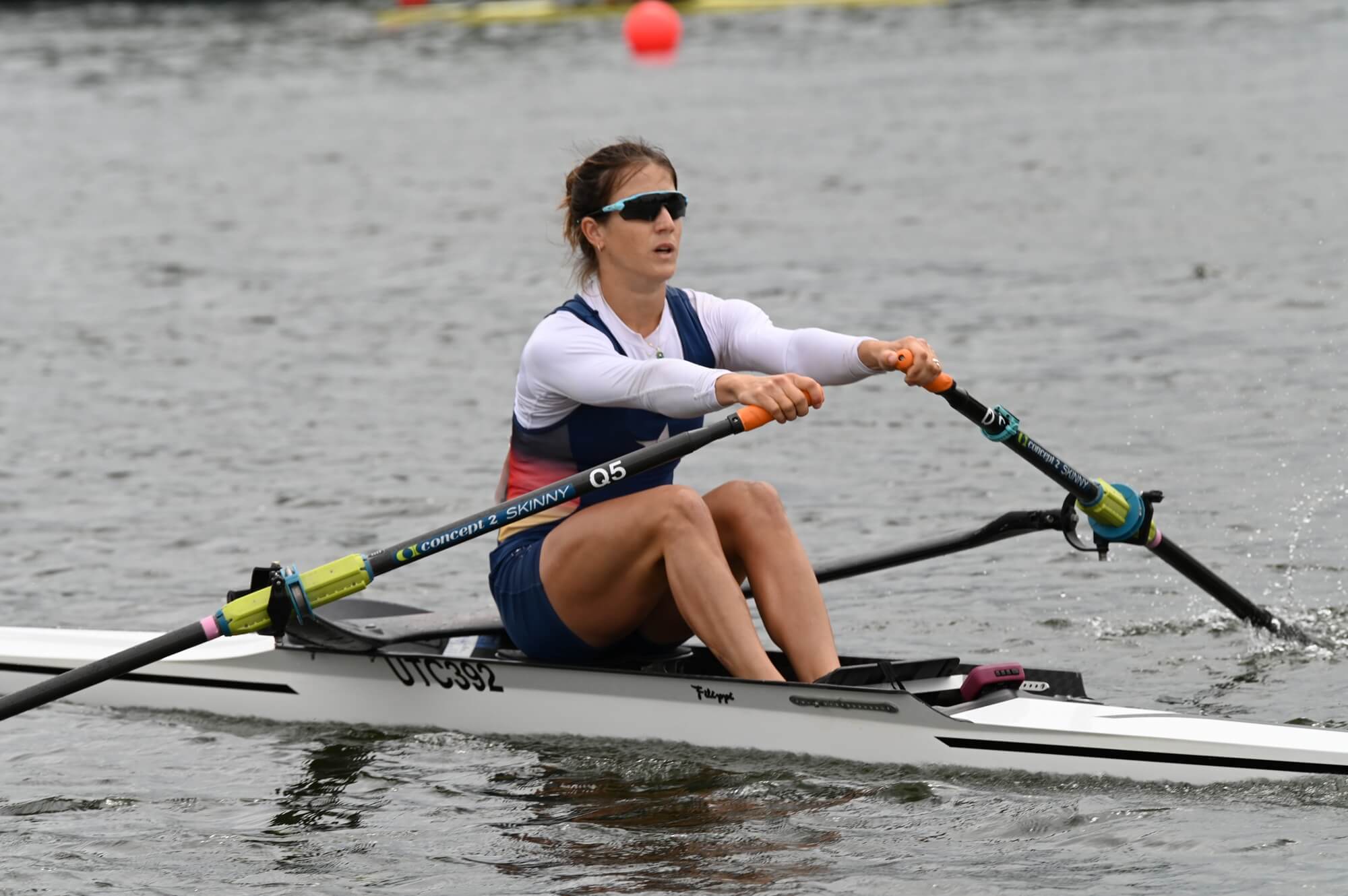 Female single sculler racing