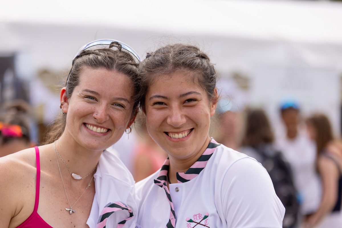2 athletes at HWR smiling