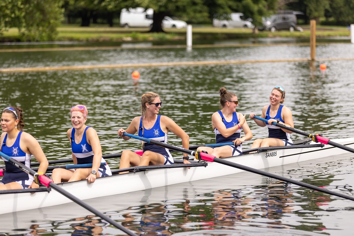 women's eight near landing stage