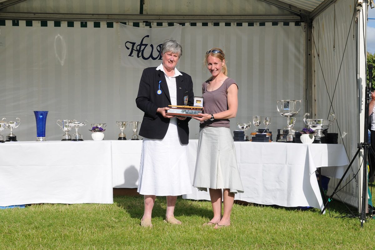 woman with medal and trophy 2008