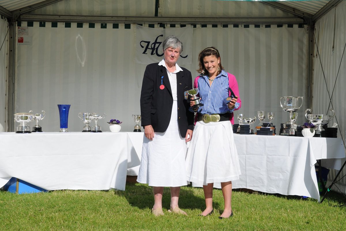 woman with medal and trophy 2008