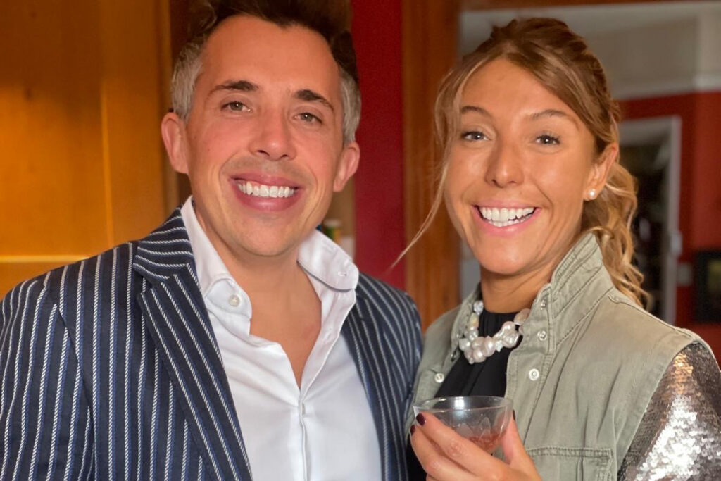 Adam and Marina Herbert smile at the camera