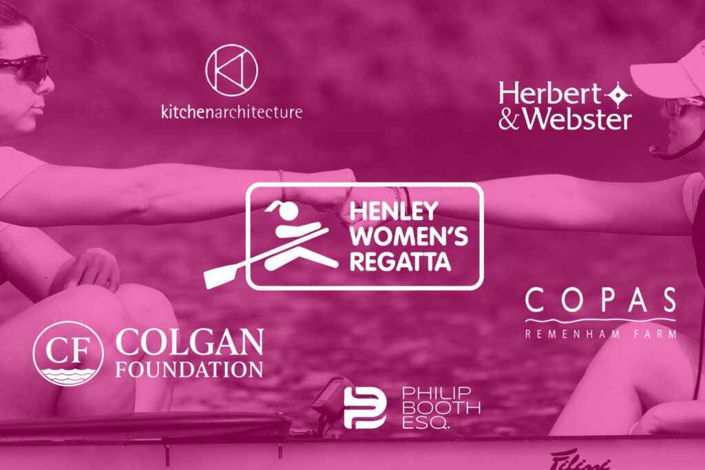 Five partner logos on a pink background