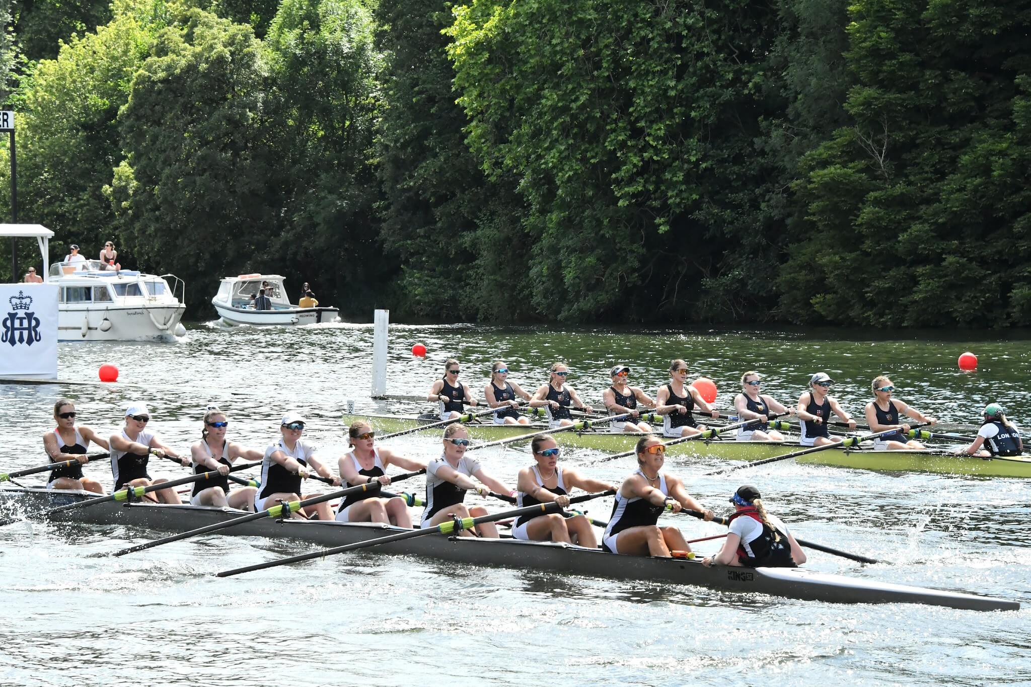 Very close women's eights race